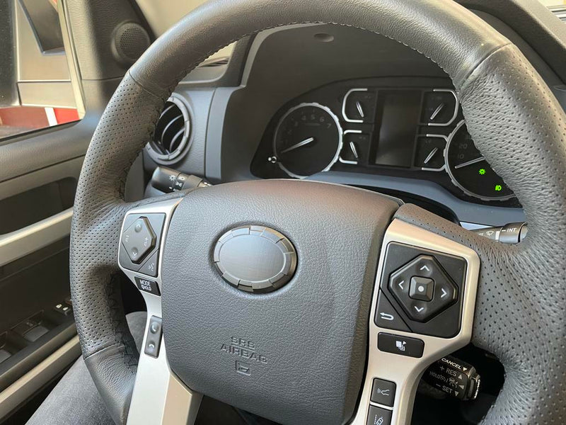 Load image into Gallery viewer, Steering Wheel Emblem Overlay (Select Toyota Models) - CEMENT - BLANK
