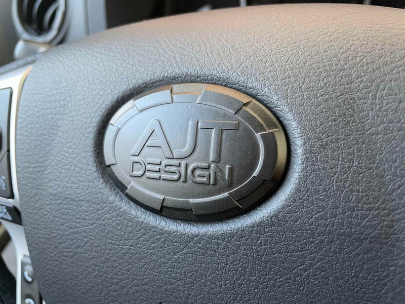 Load image into Gallery viewer, Steering Wheel Emblem Overlay (Select Toyota Models) - ARMY GREEN - AJT DESIGN
