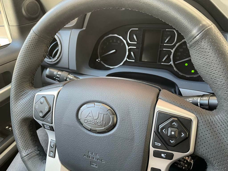 Load image into Gallery viewer, Steering Wheel Emblem Overlay (Select Toyota Models) - ARMY GREEN - AJT DESIGN
