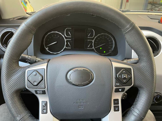 Steering Wheel Emblem Overlay (Select Toyota Models) - VOODOO BLUE - BLANK