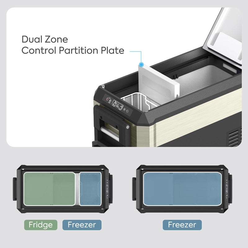 Load image into Gallery viewer, JP40 Pro Dual Zone Wheeled Portable Freezer | ICECO | 40 LT

