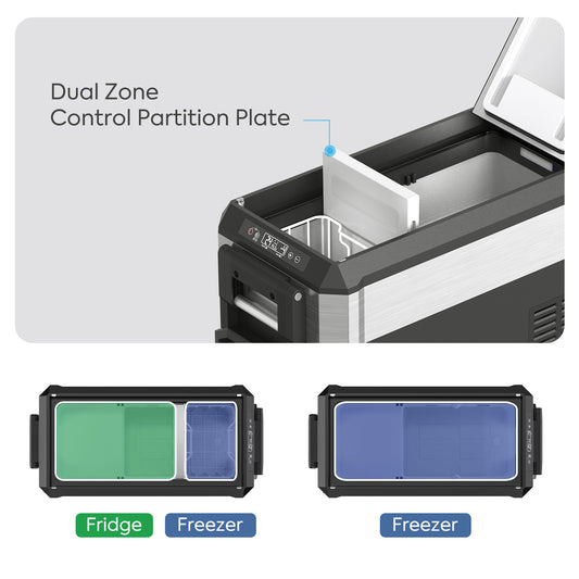 Load image into Gallery viewer, JP40 Pro Dual Zone Wheeled Portable Freezer | ICECO | 40 LT
