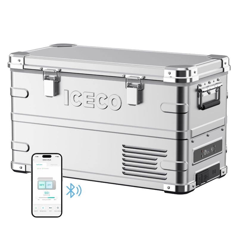 Load image into Gallery viewer, APL35 Dual Zone Aluminum Fridge refrigerator| ICECO | 35 LT
