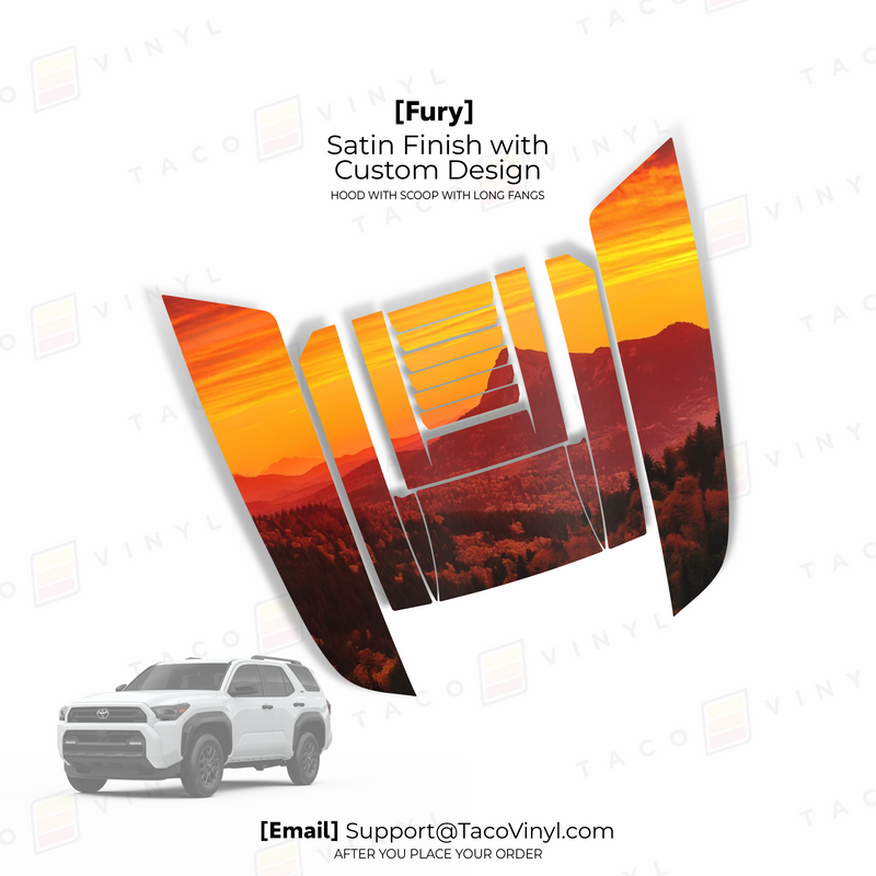 Load image into Gallery viewer, 2025+ 4Runner Fury Hood Scoop Stamp (W/ Long Fangs)

