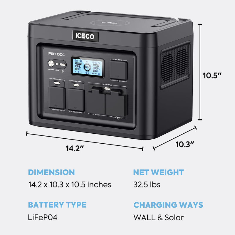 Load image into Gallery viewer, PB1000 Portable Power Station | ICECO
