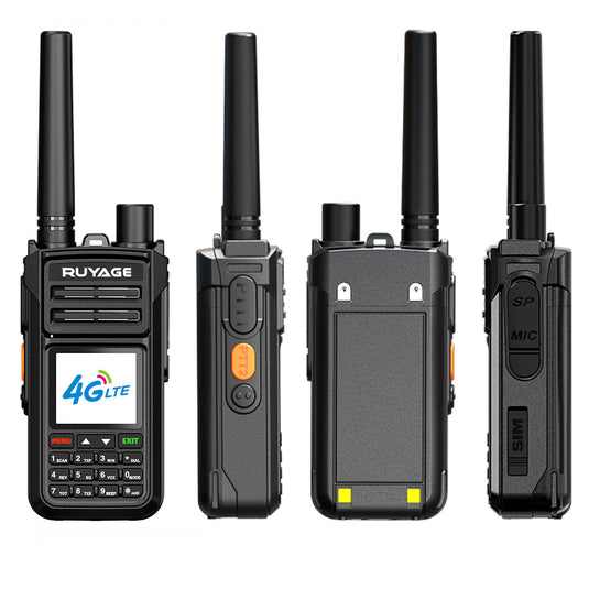 Ruyage X70 Nationwide Lifetime Free 4g+Uhf Walkie Talkies | Global Unlimited Range Dual Mode 2 Way Radios,Relay Function,6800mAh,for Job Site with SIM Cards 2 Pack