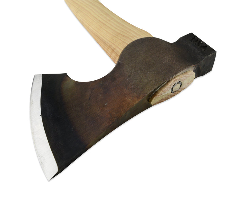 Load image into Gallery viewer, 2lb Wood-Craft Camp Carver, 16&quot; Curved Handle with Leather Mask
