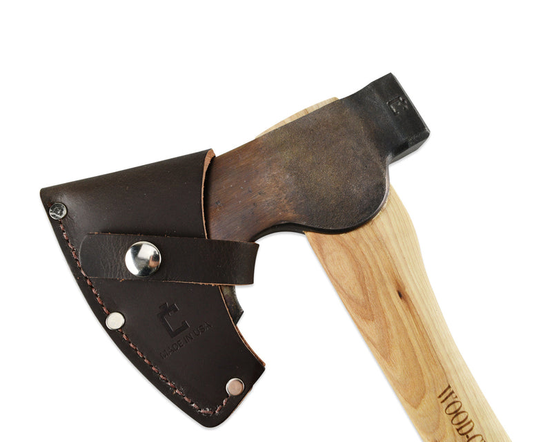 Load image into Gallery viewer, 2lb Wood-Craft Camp Carver, 16&quot; Curved Handle with Leather Mask
