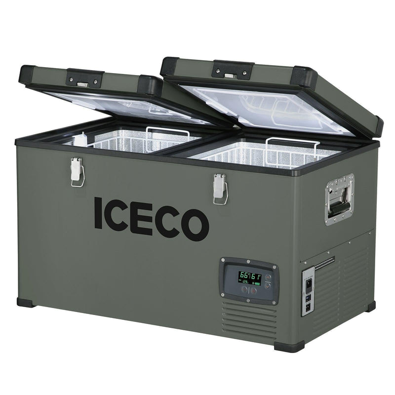 Load image into Gallery viewer, VL60 Dual Zone Metal Fridge Freezer with Cover | ICECO | 60LT
