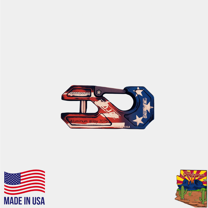 Load image into Gallery viewer, Aluminum winch shackle, closed latch (LIFE TIME WARRANTY*)
