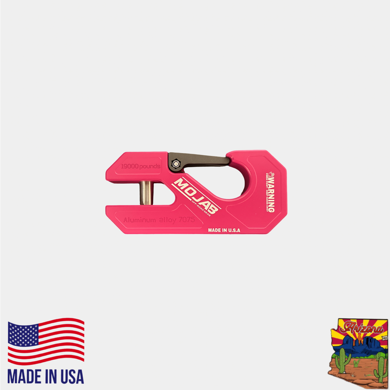 Load image into Gallery viewer, Aluminum winch shackle, closed latch (LIFE TIME WARRANTY*)
