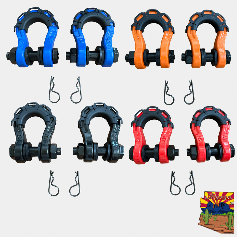 Load image into Gallery viewer, 3/4” Forged Steel D-shackle set (8T) (LIFE TIME WARRANTY*)
