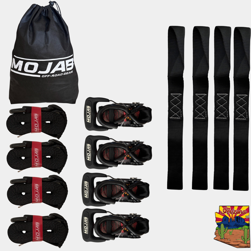Load image into Gallery viewer, 1.6&quot; x 15&#39; Ratchet Tie-Down Set  (Pack of 4) , Closed Hook (Lifetime Warranty)
