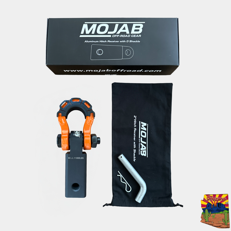 Load image into Gallery viewer, 2&#39;&#39; Aluminum Hitch Receiver with Steel D-Shackle (LIFETIME WARRANTY)
