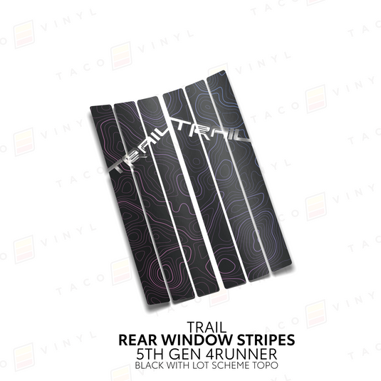 4Runner Rear Window Stripes - WITH TOPO