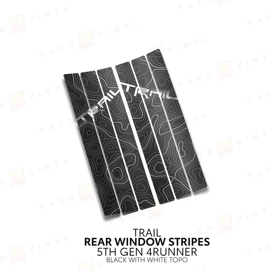 4Runner Rear Window Stripes - WITH TOPO