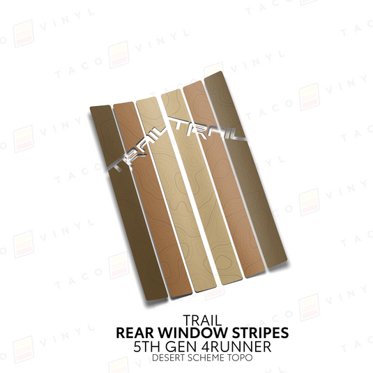 4Runner Rear Window Stripes - WITH TOPO
