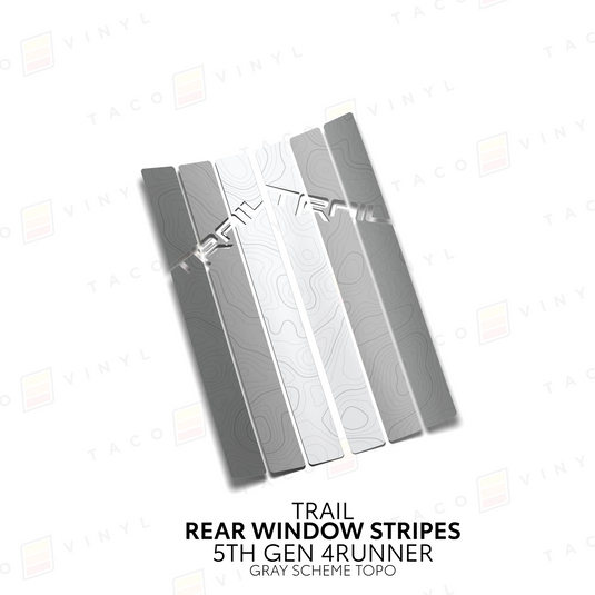 4Runner Rear Window Stripes - WITH TOPO