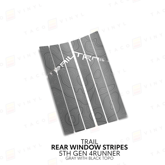 4Runner Rear Window Stripes - WITH TOPO