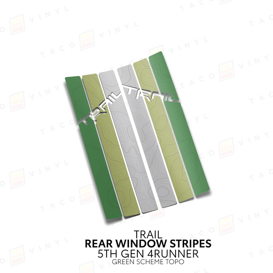 4Runner Rear Window Stripes - WITH TOPO