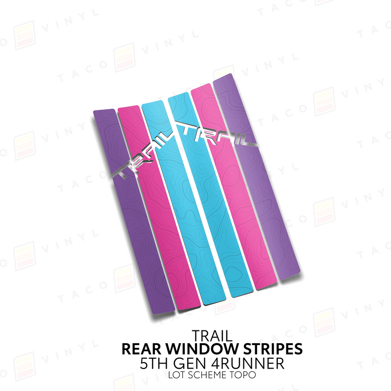 Load image into Gallery viewer, 4Runner Rear Window Stripes - WITH TOPO
