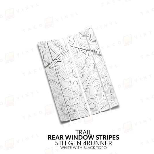 4Runner Rear Window Stripes - WITH TOPO