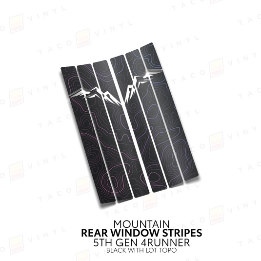 4Runner Rear Window Stripes - WITH TOPO