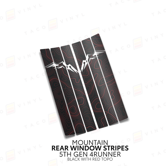 4Runner Rear Window Stripes - WITH TOPO