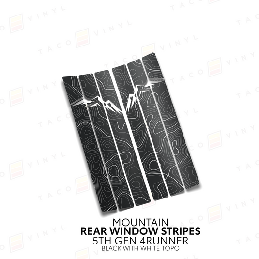 4Runner Rear Window Stripes - WITH TOPO