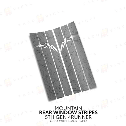 4Runner Rear Window Stripes - WITH TOPO