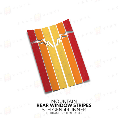 4Runner Rear Window Stripes - WITH TOPO