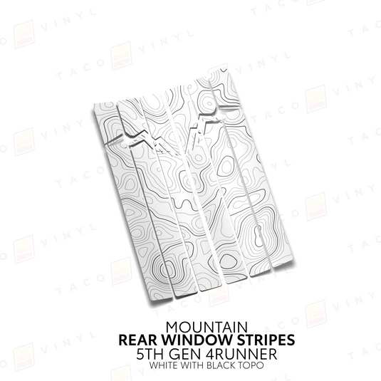 4Runner Rear Window Stripes - WITH TOPO