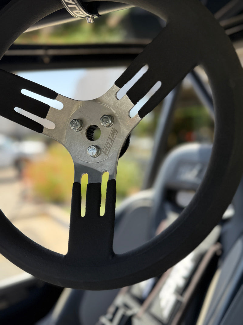 Load image into Gallery viewer, MOJAB 13&quot; Aluminum Steering Wheel – 3-Bolt Pattern (Extended coating spokes)
