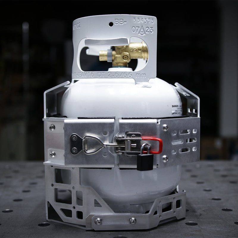 Load image into Gallery viewer, Propane Tank Mount for Bumpers, Cars, RVs
