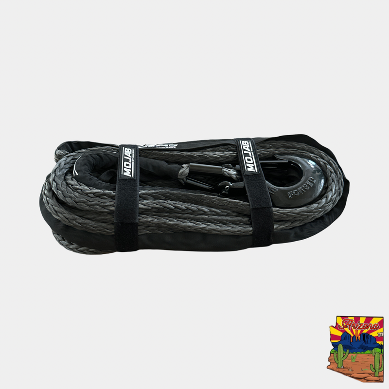 Load image into Gallery viewer, 1/2&#39;&#39; x 78&#39; Synthetic Winch Rope with Removable  forged winch hook
