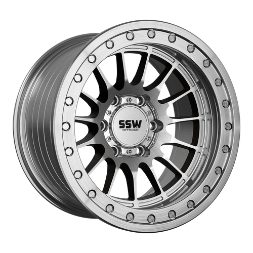 Beadlock Dakar / Machined Silver / 17x9.0 -25