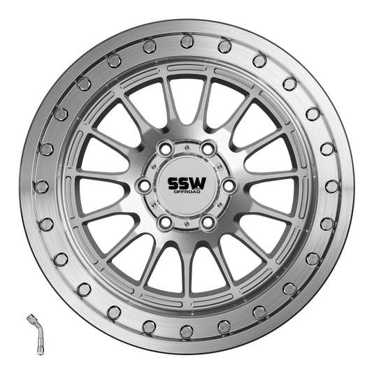Beadlock Dakar / Machined Silver / 17x9.0 -25