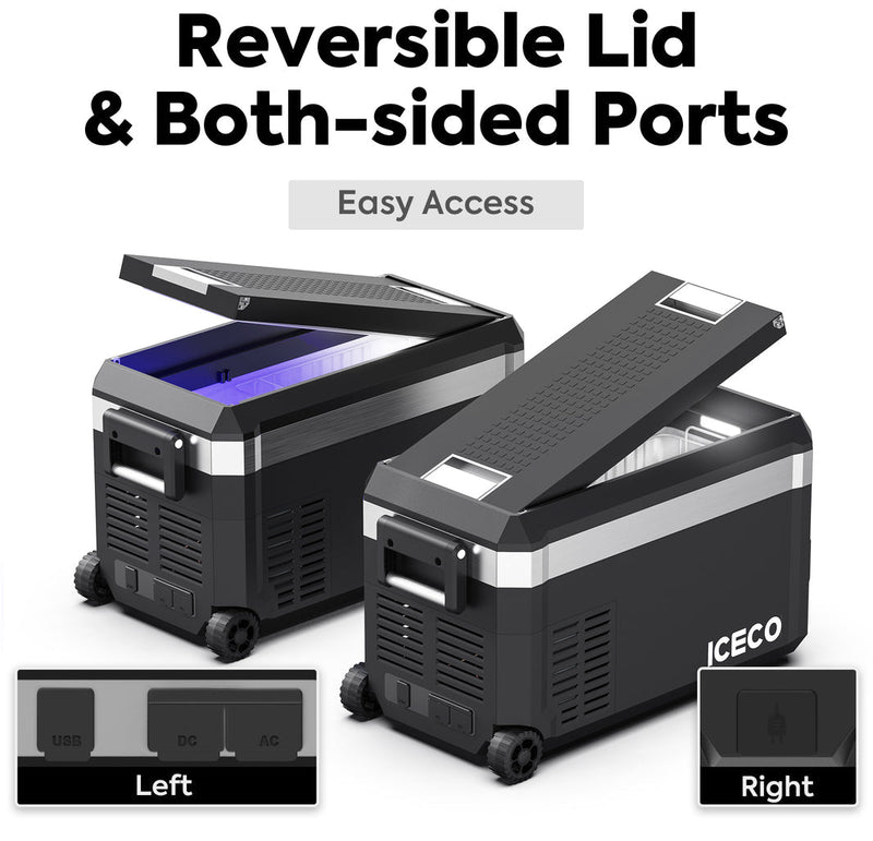 Load image into Gallery viewer, JP30 Pro Single Zone Wheeled Portable Freezer With Cover | ICECO | 30 LT
