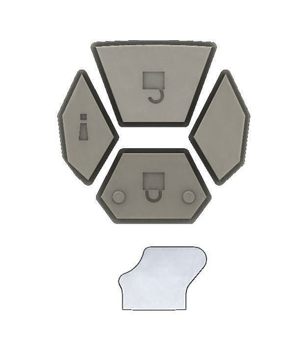 Extra Button Set - Injection Fob IF011 (5th Gen 4Runner)