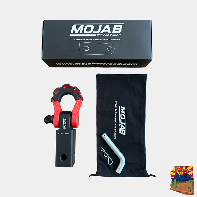 Load image into Gallery viewer, 2&#39;&#39; Aluminum Hitch Receiver with Steel D-Shackle (LIFETIME WARRANTY)
