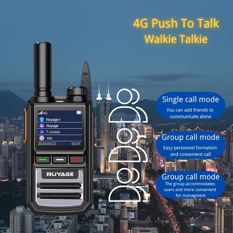 Load image into Gallery viewer, Ruyage R1 Nationwide Lte Two Way Radios Lifetime Free Unlimited Range Rechargeable Global 4g Poc,Portable Walkie Talkies Long Range for Adults Family Road Trip Truck Fleet 2 Pack
