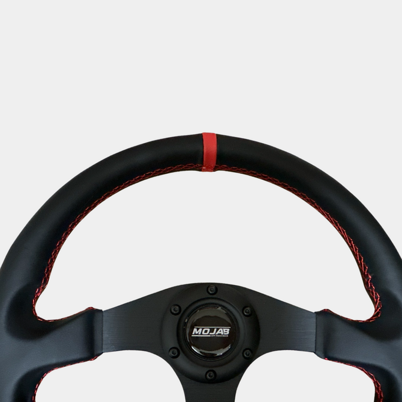 Load image into Gallery viewer, 13.5&#39;&#39; MOJAB Flat Steering Wheel Leather or Suede
