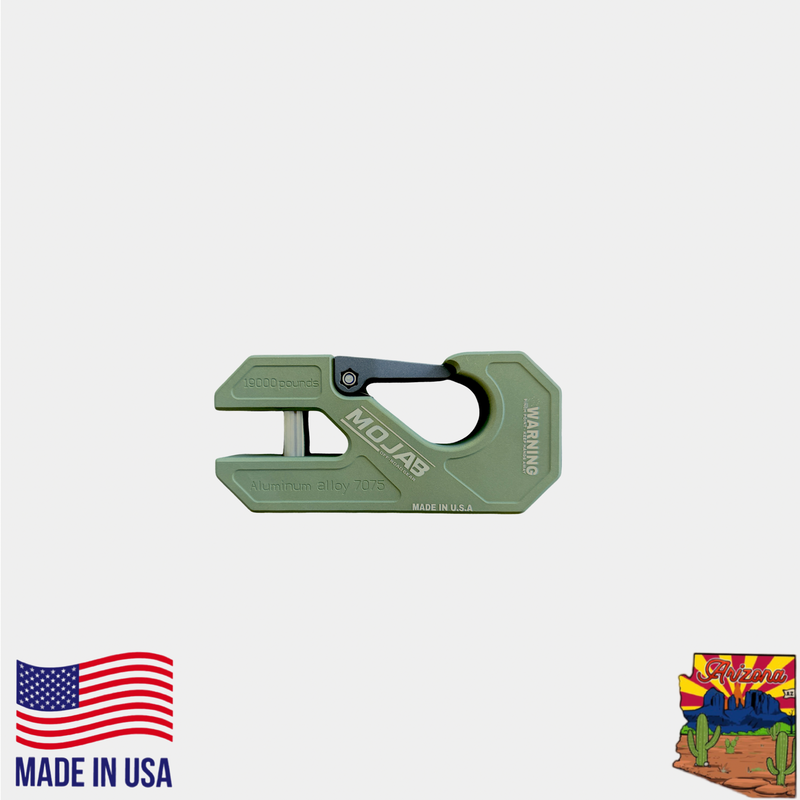 Load image into Gallery viewer, Aluminum winch shackle, closed latch (LIFE TIME WARRANTY*)
