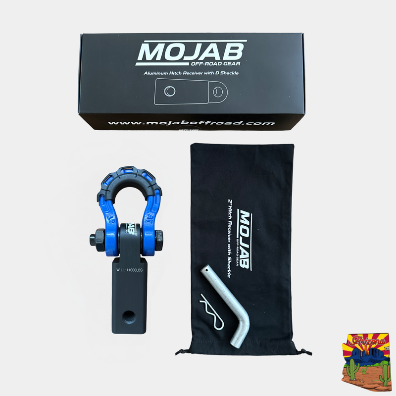 Load image into Gallery viewer, 2&#39;&#39; Aluminum Hitch Receiver with Steel D-Shackle (LIFETIME WARRANTY)

