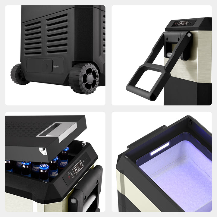 Load image into Gallery viewer, JP50 Pro Dual Zone Wheeled Car Fridge With Cover | ICECO | 50 LT
