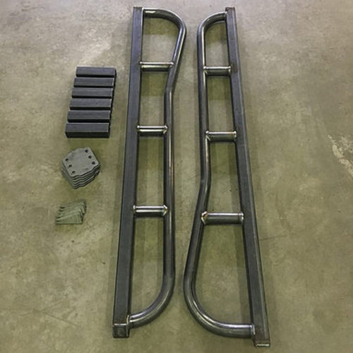 1996-2002 3rd Gen 4Runner Rock Sliders - Raw Steel