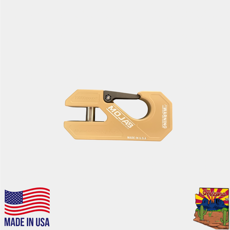 Load image into Gallery viewer, Aluminum winch shackle, closed latch (LIFE TIME WARRANTY*)
