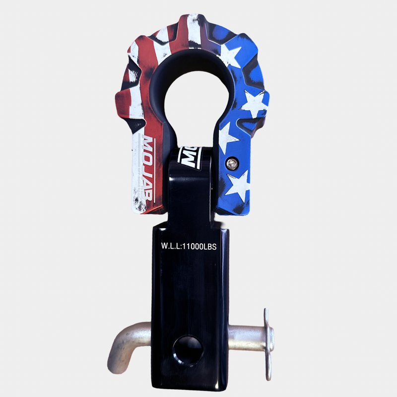 Load image into Gallery viewer, 2&#39;&#39; Aluminum Hitch Receiver with Aluminum D-Shackle 9T (LIFETIME WARRANTY)
