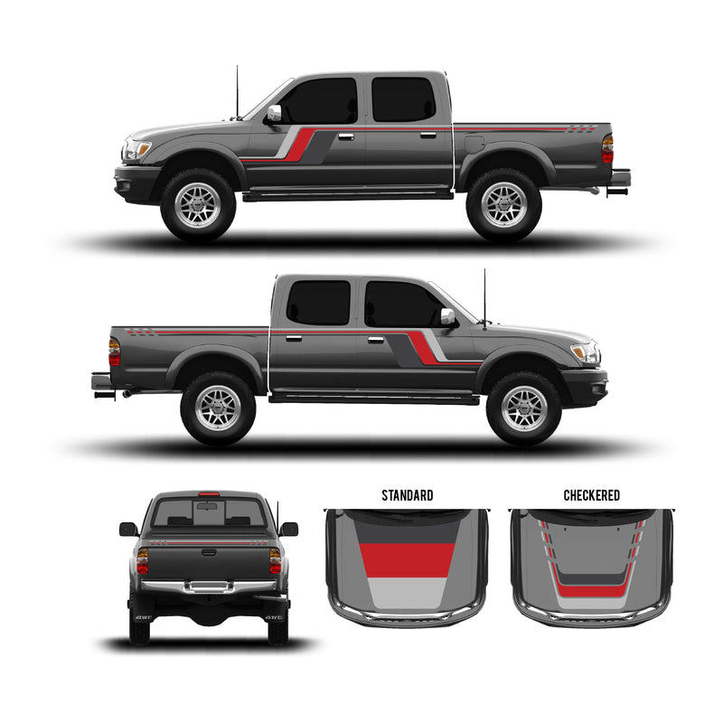 Load image into Gallery viewer, 2001-04 Tacoma Checkered Stripe Kit
