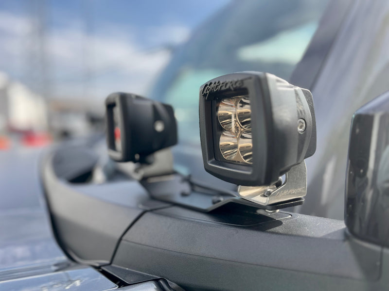 Load image into Gallery viewer, Ford Bronco Cowl Light Bracket Set
